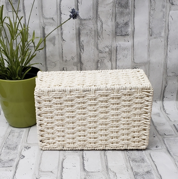 High/Low Rope Rattan Baskets Storage Bin - Picture 7 of 11